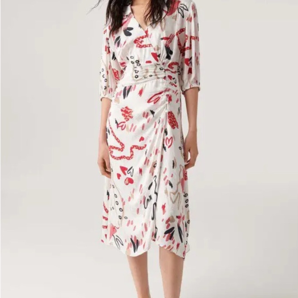 ba&sh Multicolor Abstract Pattern Dress